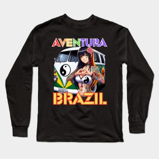 Kawaii, Anime Girl, Aventura de Brazil | Catsie Cat Long Sleeve T-Shirt